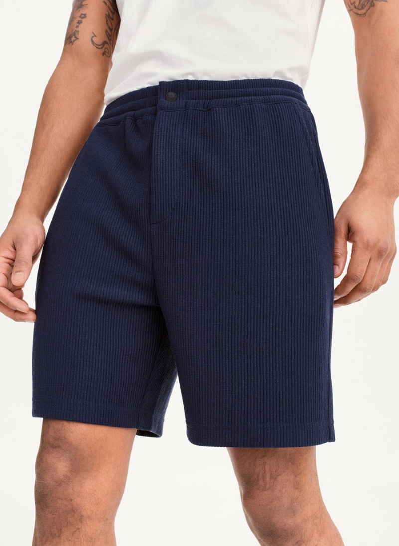 DKNY Vertical Effect Knit Kurze Hose Herren Navy | Austria_D0904