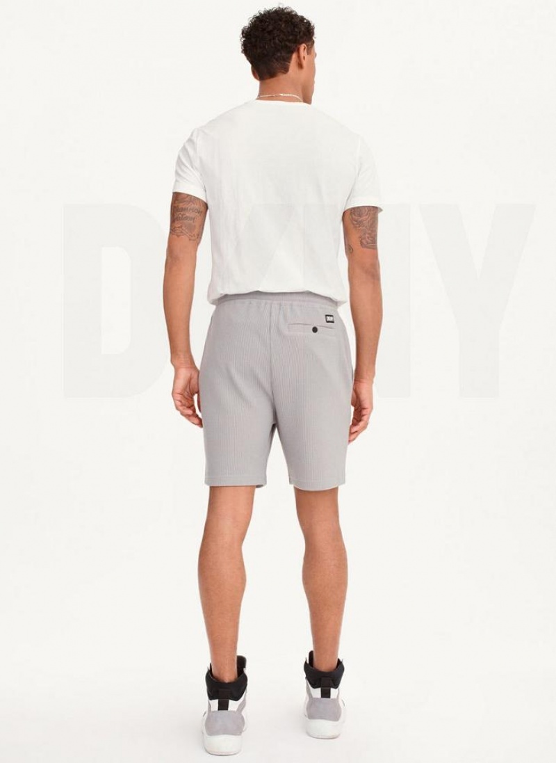 DKNY Vertical Effect Knit Kurze Hose Herren Grau | Austria_D1086