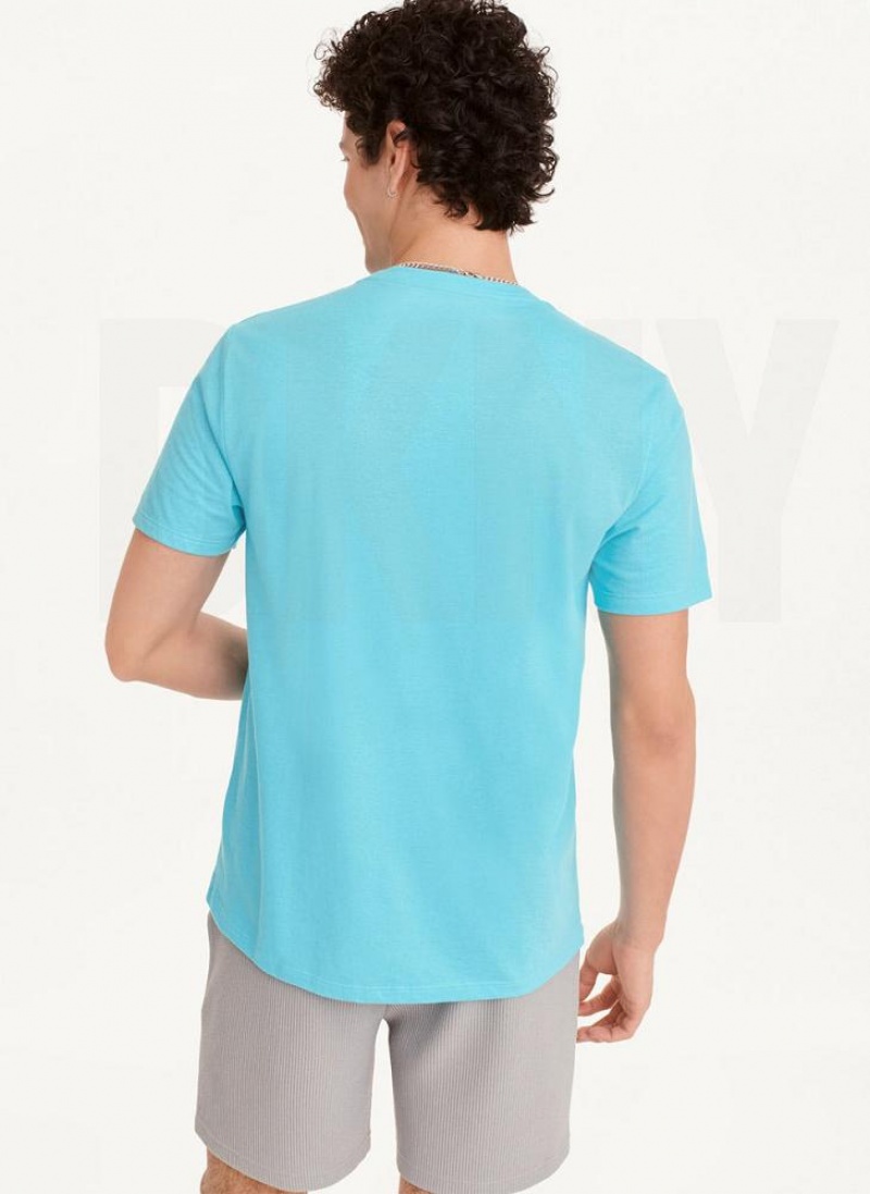 DKNY Wasser Reflection T-shirts Herren Türkis | Austria_D1929