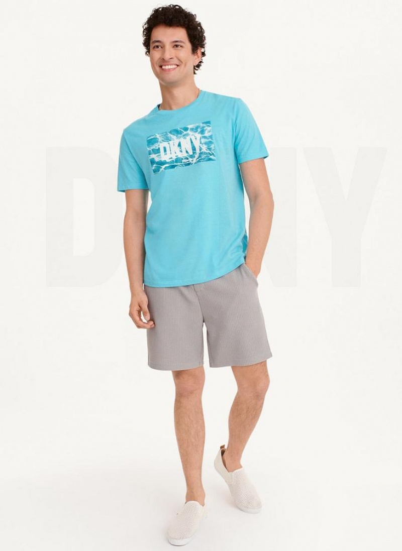 DKNY Wasser Reflection T-shirts Herren Türkis | Austria_D1929