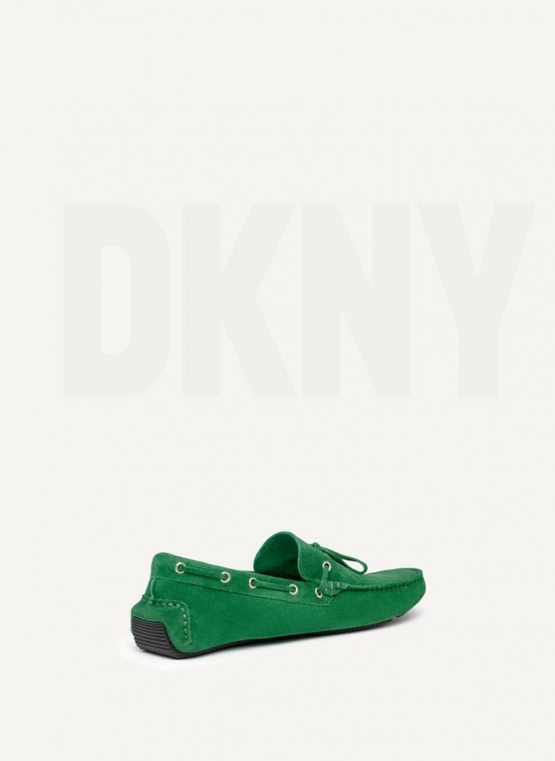 DKNY Wildleder Driver Moccasin Sneakers Herren Grün | Austria_D0114