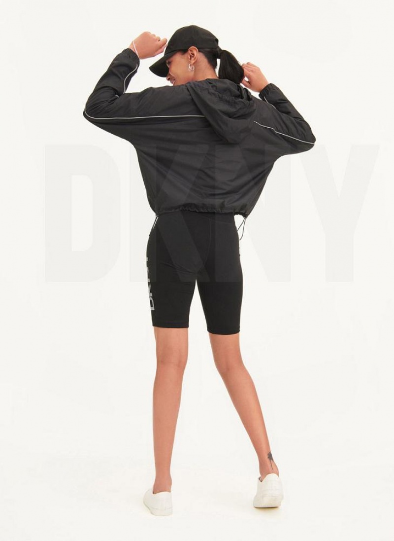 DKNY Windbreaker With Reflective Taping Jacken Damen Schwarz | Austria_D1712