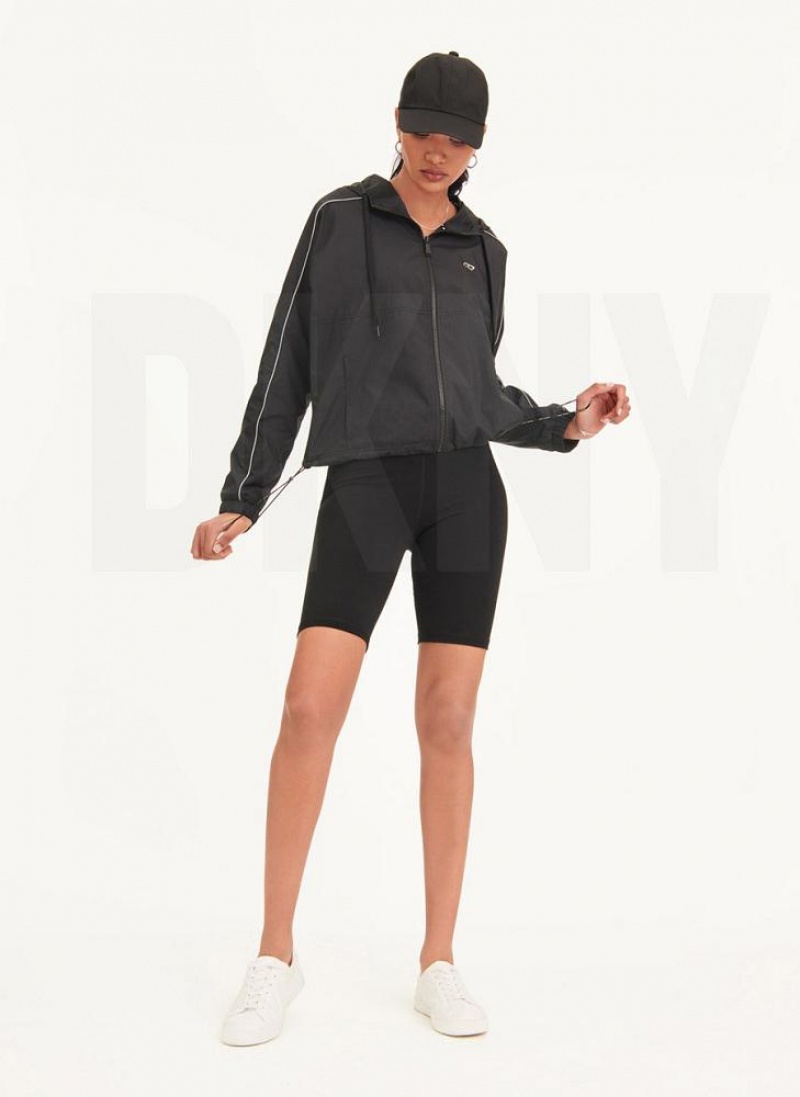 DKNY Windbreaker With Reflective Taping Jacken Damen Schwarz | Austria_D1712