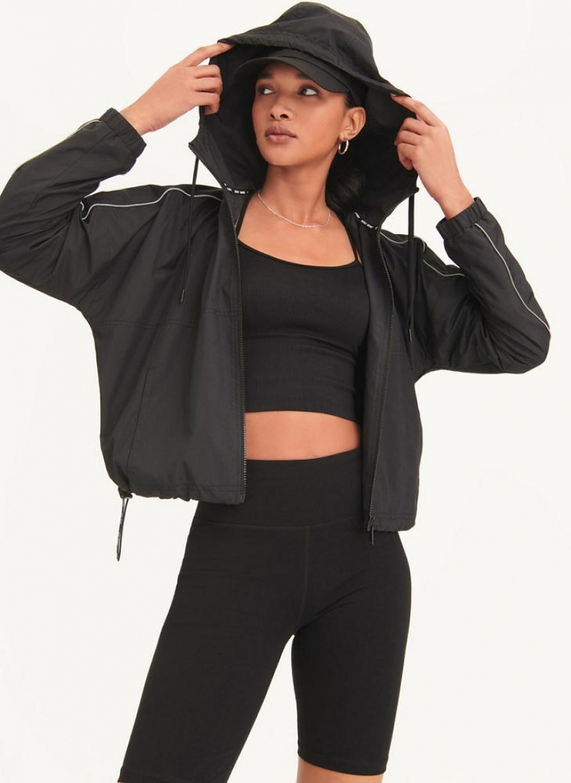 DKNY Windbreaker With Reflective Taping Jacken Damen Schwarz | Austria_D1712