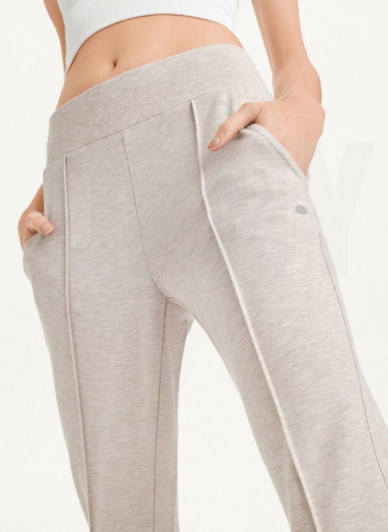 DKNY Yoga Terry Pintuck Jogginghose Damen Beige | Austria_D0218