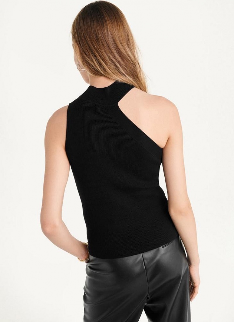 DKNY Ärmellose Mock Neck Pullover Tanktop Damen Schwarz | Austria_D1563